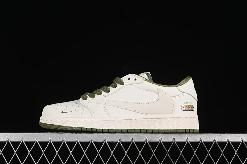 All categories Air Jordan Jordan series basketball shoes Air Jordan 1 Low High-end customized low-top sneakers Travis Scott x Fragment Design x Air Jordan 1 Low OG SP AJ1 Joe 1 Gucci joint-off-white fresh green low-top cultural casual sneakers DM6688-606
